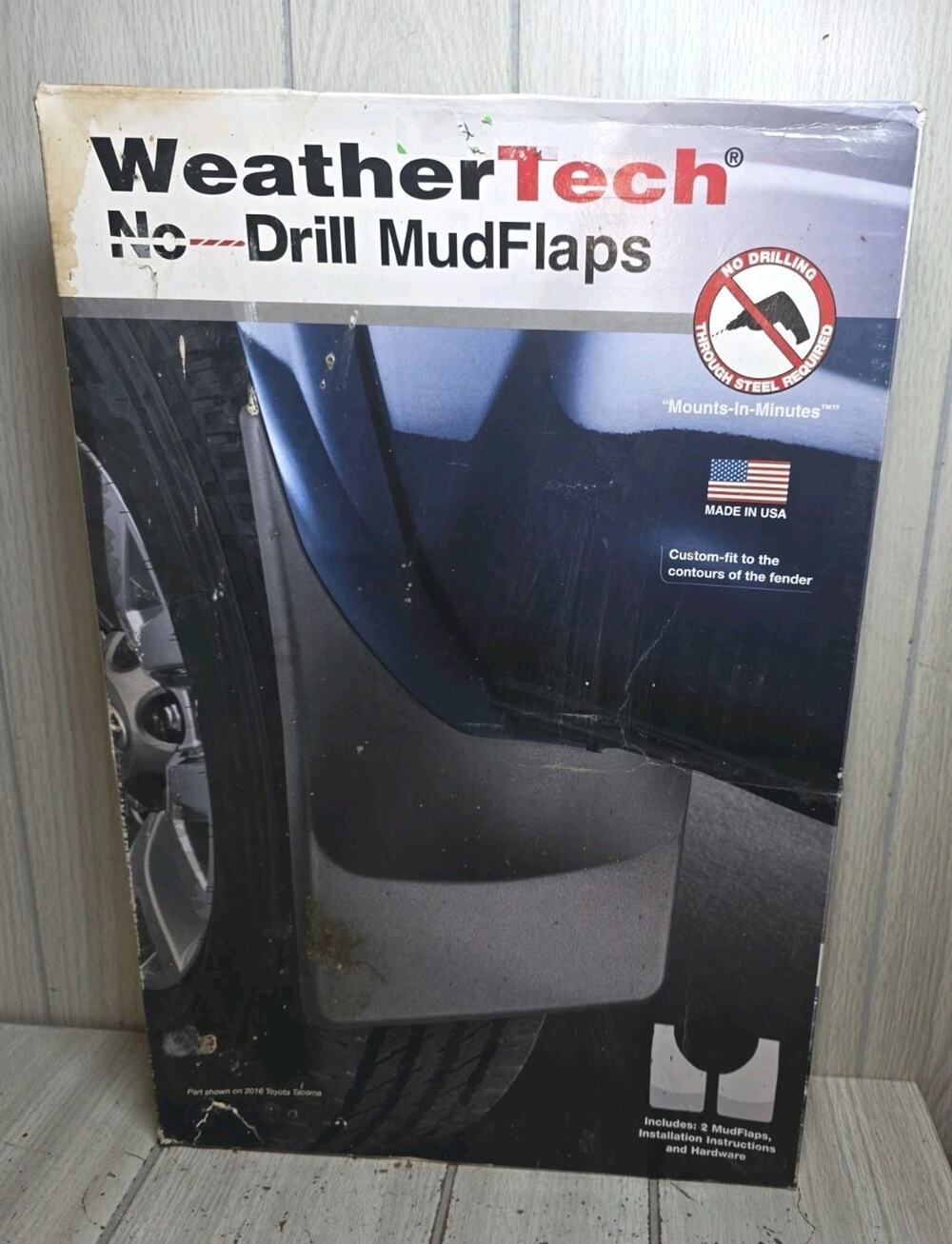 WeatherTech 2016 Toyota Tacoma No Drill Rear Mudflaps 110040 Set Of 4 New READ